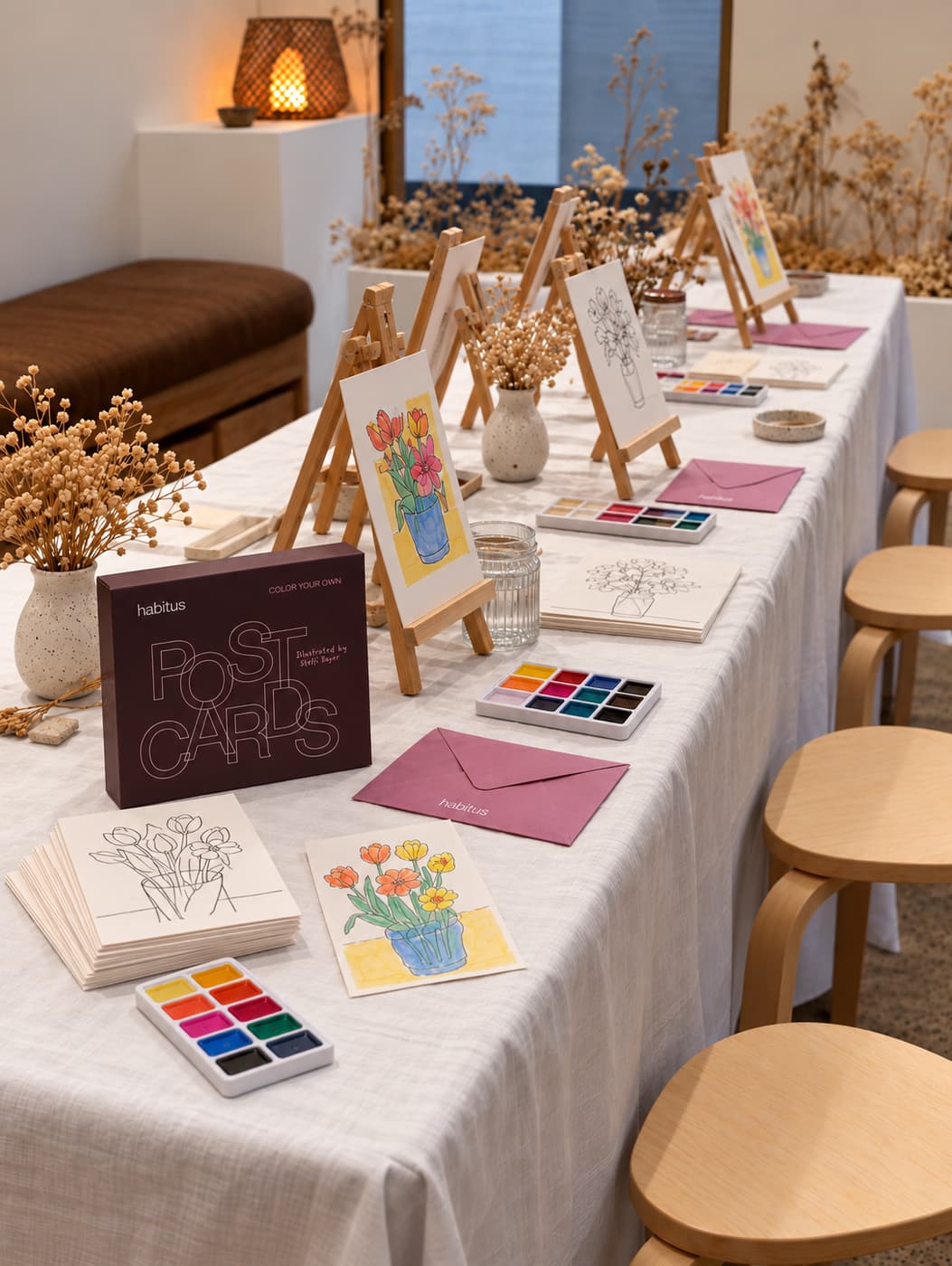 Postkarten-Aquarell-Workshop mit habitus